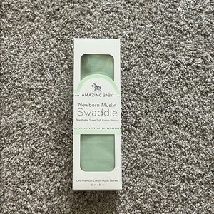 Amazing Baby Newborn Muslin Swaddle in Light Green